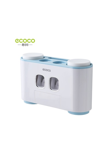 Duvara Monte Otomatik Diş Macunu Sıkacağı Dispenseri, Mavi,