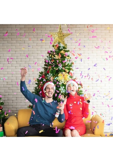 Xianwen Geeroyoo Parlak Yıldız Şekilli Noel Ağacı Tepe Süsü -