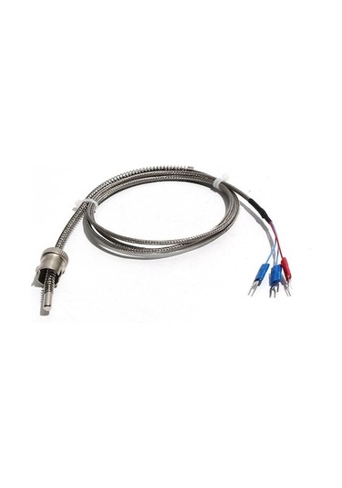 Novahub Pt100 Tipi 1-5 M Sıkıştırma Yayı Korumalı Tel Ayarlanabilir Reed Termokupl Sensör Probu 5 30mm Termal Direnç 2m