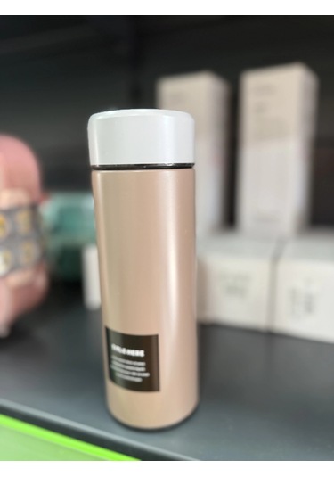 Paslanmaz Çelik Termos Su Şişesi 350ml Vakumlu Kapak Kahve İthal Ürün Kahve