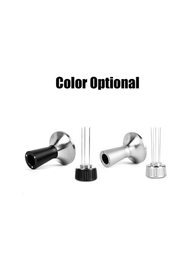 Konesam 53mm Çelik Kahve Tamper Ve Dağıtıcı 2'li Set - Breville 54mm Filtre Sepetine Uygun - Gümüş Gümüş