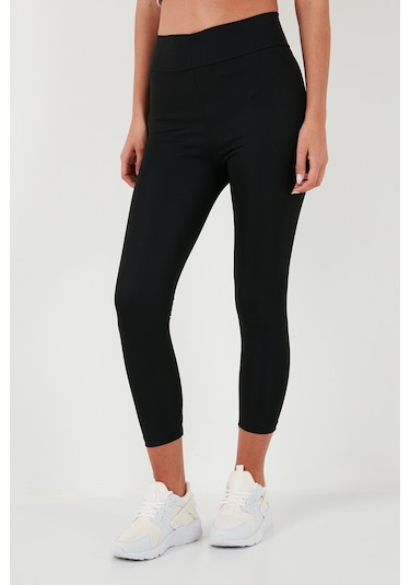 Lela Yüksek Bel Toparlayıcı Slim Fit Esnek Bayan Tayt 5865659 Siyah