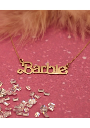 Diamine 14 Ayar Altın Barbie İsim Kolye