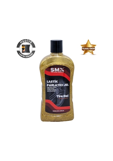 Altın Simli Jel Lastik Parlatıcı 500 Ml + Sünger