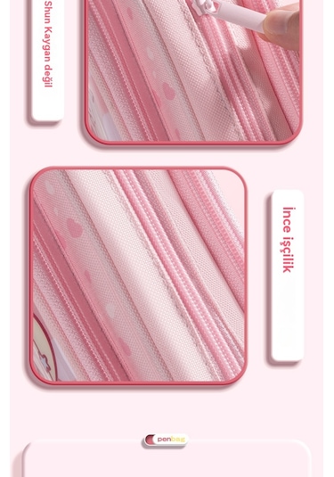 Sürme Öğrenciçok Fonksiyonlu Çiftçi Katmanlıkırtasiye Çantası Tatlıhavalı Nini Mor