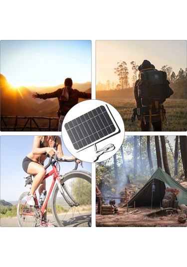 Wezone 5w Taşınabilir Usb Güneş Paneli - Su Geçirmez, Kamp Ve Telefon Şarj İçin Monokristal Solar Hücre