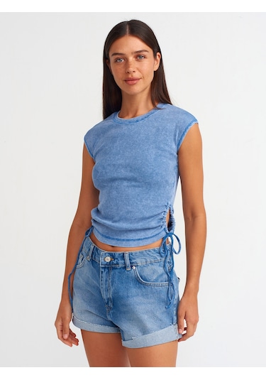 Dilvin Denim Şort-koyu Mavi 101a Mavi Koyu Mavi