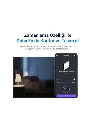 Hybrone Duvar Tipi İkili Akıllı Anahtar