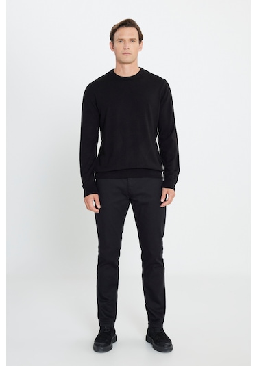 Altinyildiz Classics Erkek Siyah Standart Fit Normal Kesim Bisiklet Yaka Triko 4A4923100001SYHXL Siyah