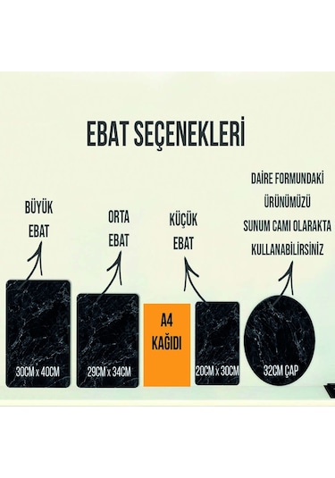 Decorita Cam Bardak Altlığı Gri Mermer Görünümlü 4'lü Takım 10 x 10 CM Gri