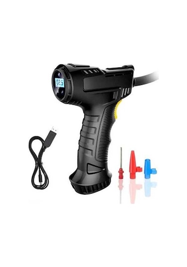 Fortunelane 25l/dk Hızlı Akıllı Pompası, Dijital Manometre, Otomatik Kapanma, Led Işık, 4 Birim, Kablosuz, Aracınız İçin