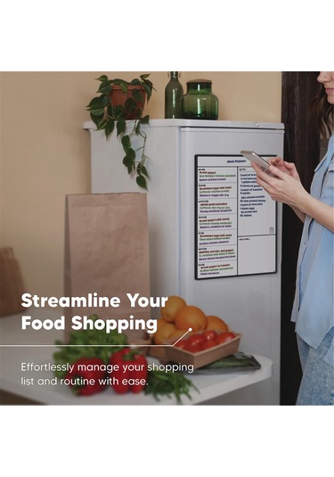 Buzdolabı Takvimi Yemek Planlayıcısı Ve Alışveriş Listesi Beyaz Tahta