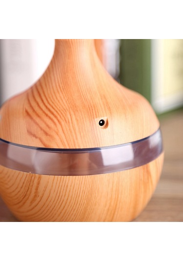 Kosona Ahşap Desenli 7 Renk Değiştiren Nemlendirici - Nemlendirme Ve Aromaterapi Fonksiyonu, 4 Saat Otomatik Kapatma, Ev Ofis Yoga İçin Uygun