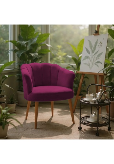 Papatya Berjer - Modern Tekli Koltuk - Babyface Kumaş - Bordo