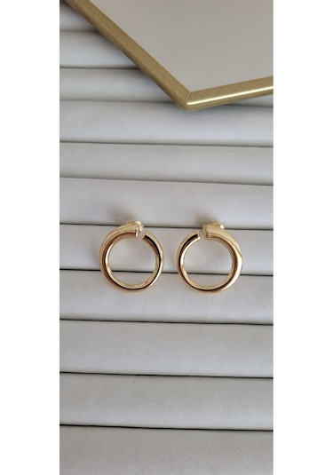 Özel Seri 14 K Ringo Küpe Gold