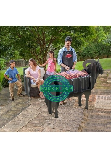 Endüstri Grup - Koç Figürü Heykel Kömürlü Mangal Barbekü Izgara