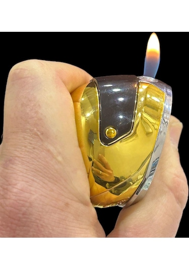 Sarı Mini Kask Gazlı Çakmak 709729