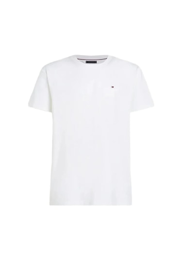 Tommy Hilfiger Klasik Sıfır Yaka T-shirt Beyaz