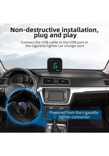 Reedark Araç Hud Göstergesi: Gps Hız, Yön, Aşırı Hız Ve Yorgunluk Uyarısı İle Akıllı Sürüş Asistanı