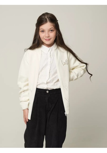 Sıgnora Style Okul Kızları İçin Baharlık Kardigan 174601207 Beyaz