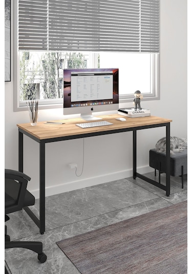 Çalışma Bilgisayar Masası Ofis Masası 60 X 140 Cm - Atlantik Çam