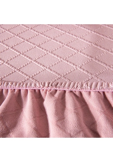 Suntek Magideal Yuvarlak Streç Osmanlı Slipcovers Footrest Kanepe Pembe
