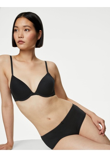 Marks & Spencer 5'li Cotton Lycra Short Külot Seti Siyah