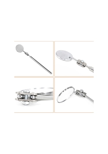 Sones Araba Tamir Algılama Aynası Üniversal Katlanır Kaynak Şasi Muayene Ayna Model: Pembe Saplı 50mm