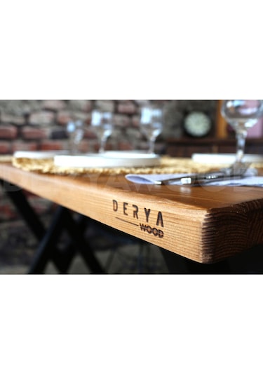 Doğal Ahşap Mutfak Masası-8 Kişilik Masa-80-180