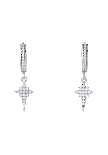 Nagiss Kuzey Kutup Yıldızı Model 925 Ayar Gümüş Kadın Küpe Gümüş