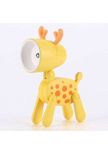 Yystore Gece Lambası Mini Masa Lambası Ktx-9004 Karikatür Evcil Hayvan Şekli Sarı