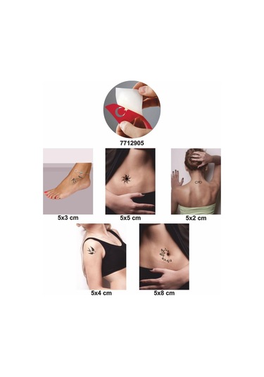 Bahar Sarhoşluğu 5 Li Set Geçici Dövme Kına Şablonu