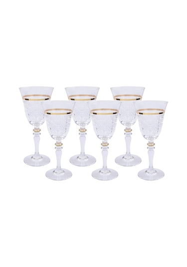 Canba Paris Butik 6lı Ayaklı Kadeh Altın