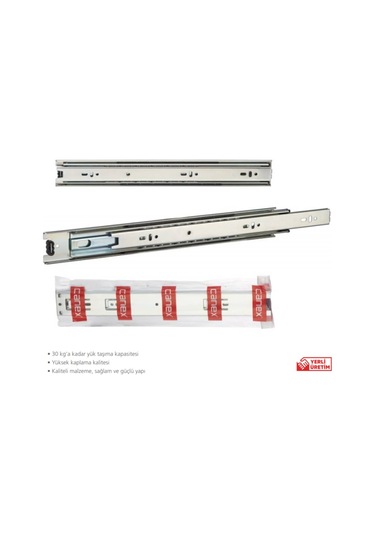 Filoyapımalzemeleri Canex Bilyalı Teleskopik Çekmece Rayı 30 Cm ( 2 Adet = 1 Takım )