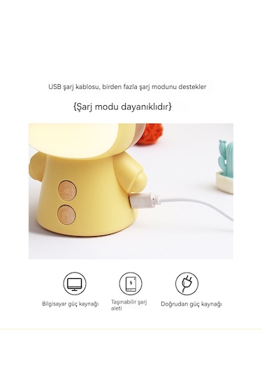 Karikatür Led Katlanır Gece Lambası-sarı Sarı