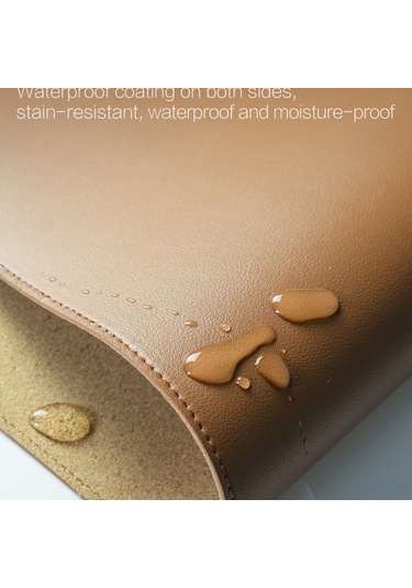 Ruicoo Mıııw Deri Mantar Masa Altlığı - Su Geçirmez, Kaymaz, Büyük Boy 900x400mm, Siyah - Ofis Ve Ev Kullanımı İçin İdeal