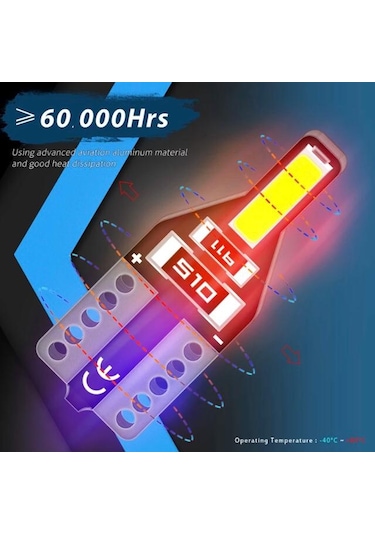 T10 Led Nesil Suya Dayanıklı Metal Kasa Beyaz UltraLed 10 Adet