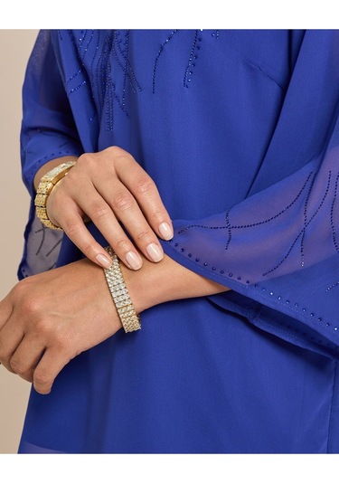 Kadın Asimetrik Kesim Şifon Curve Büyük Beden Viskon Spor Şık Bluz Saks