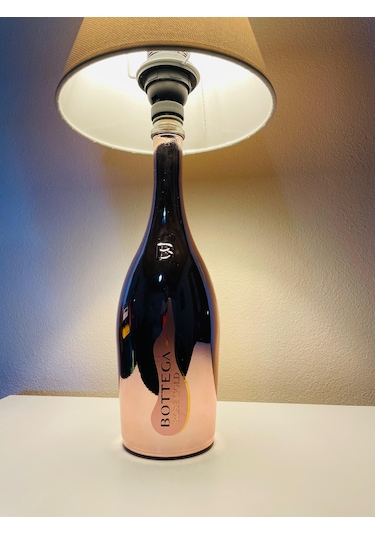 Bottega Şık Tasarımlı Abajur Krem