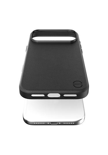 İphone 17 Pro Uyumlu Kılıf M-safe Şarj Özellikli Polimerik Deri Raptic Urban Nano Kapak Siyah