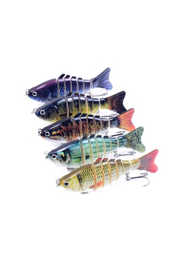 Reedark 3d Gözlü 7 Parçalı Bionic Yapay Yem - 10cm Dalışlı Vıb Crankbait 0.53oz