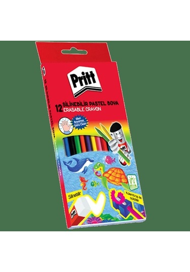 Pritt Pastel Boya Karton Kutu Silinebilir 12 Renk Çok Renkli