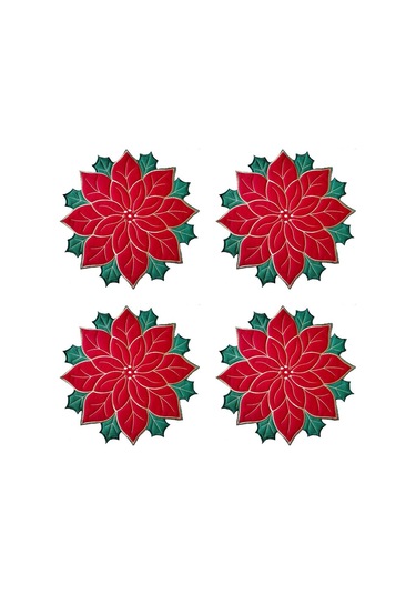 Noel İşlemeli Amerikan Servisi Aplike Atatürk Çiçeği Amerikan Servisi A Diğer