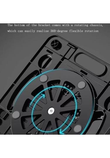 Microcase AL3481 10-12 inch Microcase 360 Dönerli Kademeli Masaüstü Stand Siyah