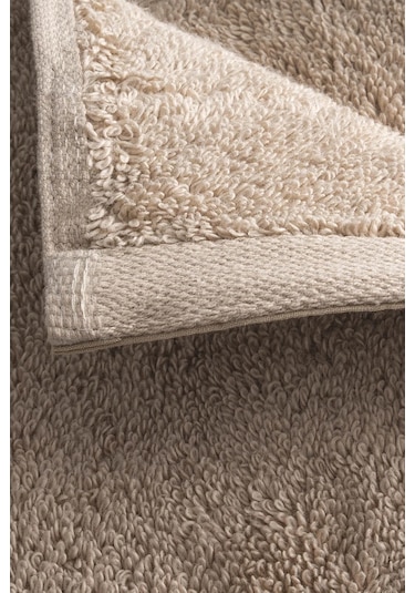 Ecocotton Pure Cotton Bej Bez Bordürlü %100 Organik Pamuk 2'li El Havlusu Seti - 30 50 Cm Bej