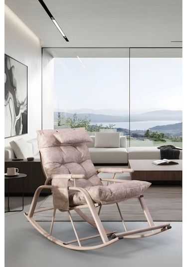 Sallanan Sandalye, Minderli Baba Koltuğu, Metal Tv Koltuğu, Dinlenme Koltuğu, Emzirme Koltuğu Krem