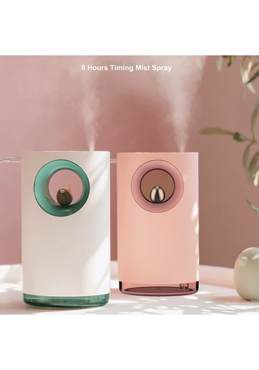 Yunboo Yeşil Ev Ofis Uçucu 400ml Usb Nemlendirici - Aromaterapi Fonsu, Orman Kuş Sesleri, Romantik Gece Lambası İle Uyku Kalitesini Artırır