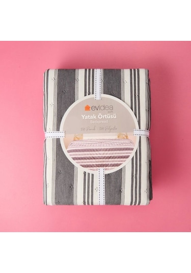 Evidea Soft Londra Çift Kişilik Yatak Örtüsü - Antrasit - 200x230 Cm Antrasit