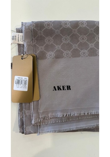 Aker Elegance Monogram Şal 001 Gri