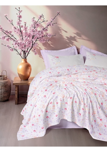 Cotton Box Estiva Çift Kişilik Pike Takımı Winsome Lila Lila